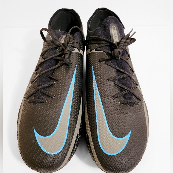 Nike Phantom GT2 Pro FG Black Grey Blue DA4432-004 Soccer Shoes Men's Size 12. - Picture 2 of 8